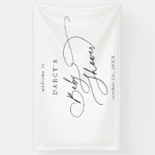 ダーシーミニマルユニーク白黒ベビーシャワー 横断幕 (縦)