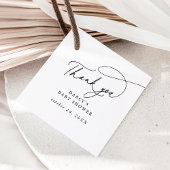 ダーシーミニマル白黒ベビーシャワーありがとう フェイバータグ