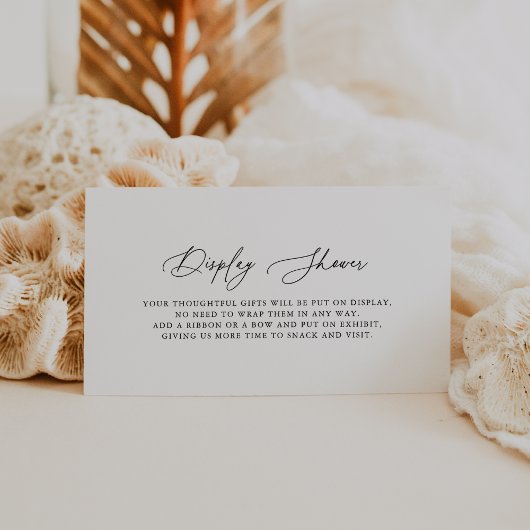 ダーシーモダンミニマル白黒ディスプレイシャワー エンクロージャーカード