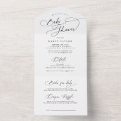 ダーシーモダン白黒おむつラッフルベビーシャワー オールインワン招待状 (内側)