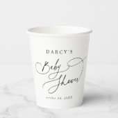 ダーシーユニーククラシックボホ白黒ベビーシャワー 紙コップ (裏面)