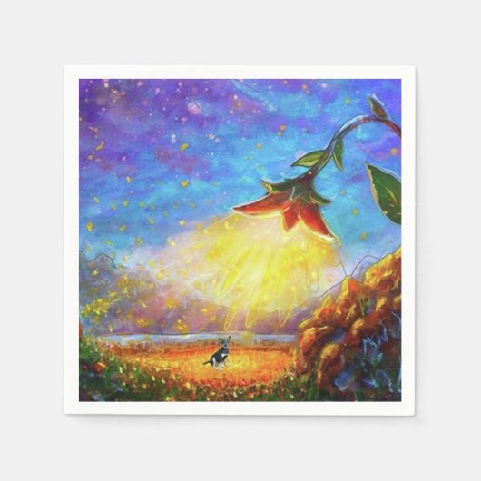 ダーシー夫人を見つける スタンダードカクテルナプキン (正面)