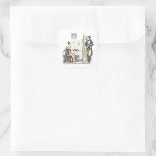 ダーシー氏、ジェーン・オースティン・プライドと偏見 スクエアシール (バッグ)