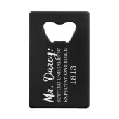 ダーシー氏：1813年以来の非現実的な期待 クレジットカード栓抜き (正面)