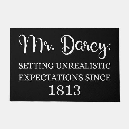 ダーシー氏：1813年以来の非現実的な期待 ドアマット (正面)