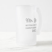 ダーシー氏：1813年以来の非現実的な期待 フロストグラスビールジョッキ (正面右)