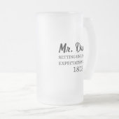 ダーシー氏：1813年以来の非現実的な期待 フロストグラスビールジョッキ (正面右)