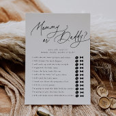 ダーシー誰がママのパパ赤ちゃんシャワーのゲームカード 招待状