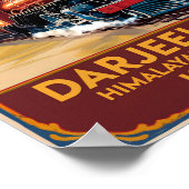 ダージェリンインディアトレインパインタリー旅行アートレトロ ポスター (角)