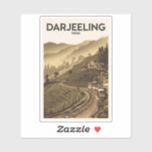 ダージェリンインドイラストレーショントラベルアートヴィンテージ シール (シート)