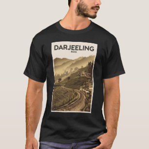 ダージェリンインドイラストレーショントラベルアートヴィンテージ Tシャツ