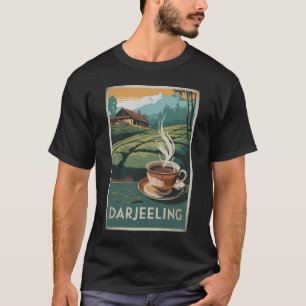 ダージェリングインドティートラベルアートヴィンテージ Tシャツ