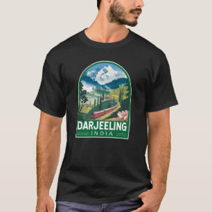 ダージェリングインド旅行芸術エンブレム Tシャツ