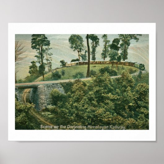 ダージェリングヒマラヤ鉄道ヴィンテージはがき ポスター (正面)