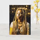 ダースの神秘的めい想な女 カード (黄色い花)