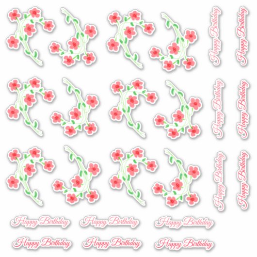 ダースハッピーバースデー シール (正面)