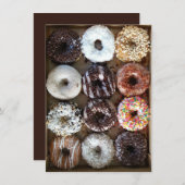 ダース人のドーナツドーナツのパーティー 招待状 (正面/裏面)