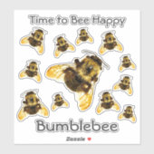 ダース(昆虫)マルハナバチハッピーに時間をカスタマイズ シール (シート)