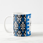 ダーチポスペースバッジのシャー コーヒーマグカップ (左)