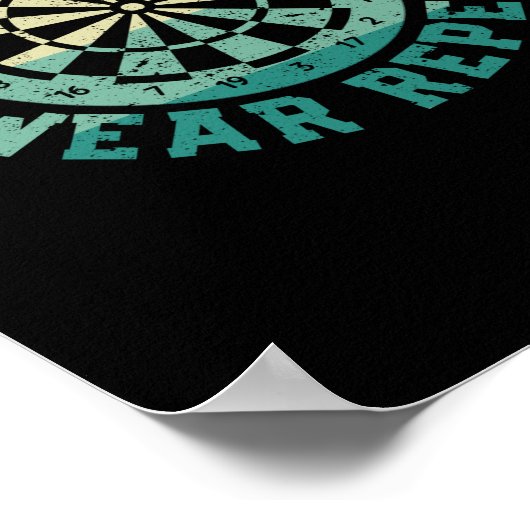 ダーツおもしろいは問題をダーツボード目標 ポスター (角)