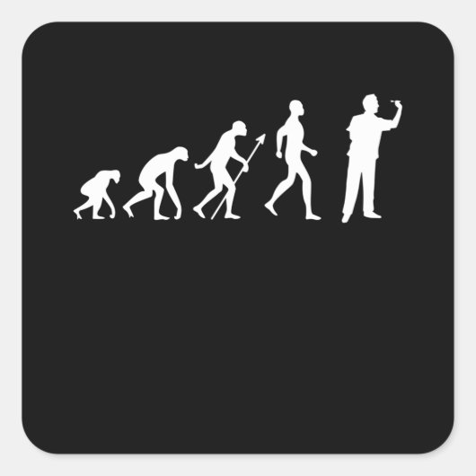 ダーツおもしろいギフトダーティスト投げ スクエアシール (正面)