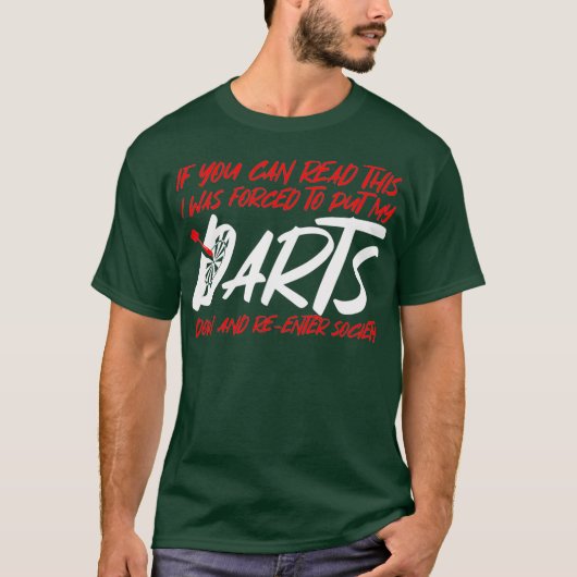 ダーツおもしろいダーツプレーヤー Tシャツ (正面)