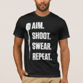 ダーツおもしろい問題ダーツボードおもしろいホビーダーツプレー Tシャツ (正面)