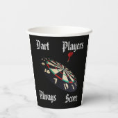 ダーツおもしろい選手スコア、紙カップ 紙コップ (裏面)