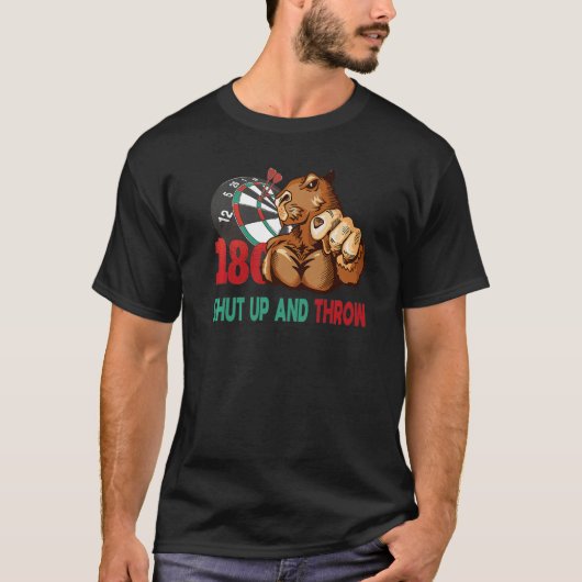 ダーツが閉じてキャピバラを投げる Tシャツ (正面)