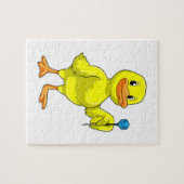 ダーツでアヒル ジグソーパズル (横)