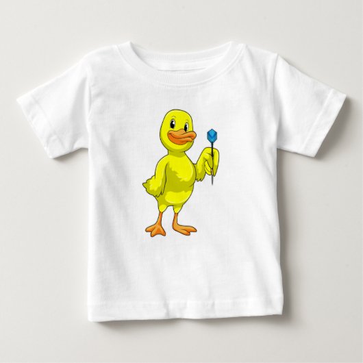 ダーツでアヒル ベビーTシャツ (正面)