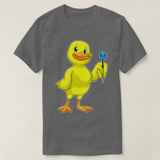ダーツでアヒル Tシャツ (デザイン正面)