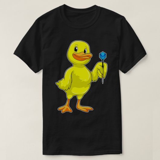 ダーツでアヒル Tシャツ (デザイン正面)