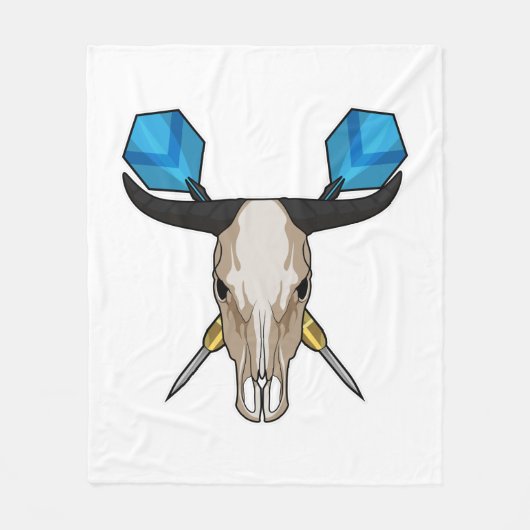 ダーツでオックス フリースブランケット (正面)