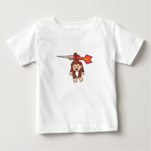 ダーツでサル ベビーTシャツ