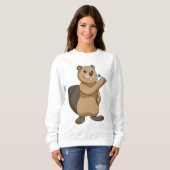 ダーツでビーバーアットダーツ スウェットシャツ (正面フル)