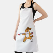ダーツで犬とDart.PNG エプロン (インサイチュ)