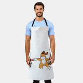 ダーツで犬とDart.PNG エプロン (着用した状態)