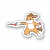 ダーツで犬とDart.PNG シール (正面)