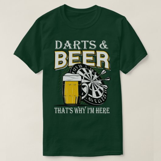ダーツとビール Tシャツ (デザイン正面)