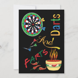 ダーツとファルト新しい父の赤ちゃんシャワー 招待状