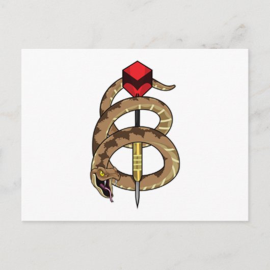 ダーツとヘビのダーツ ポストカード (正面)