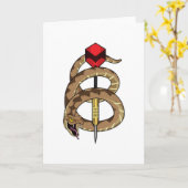 ダーツと蛇のダーツ カード (黄色い花)