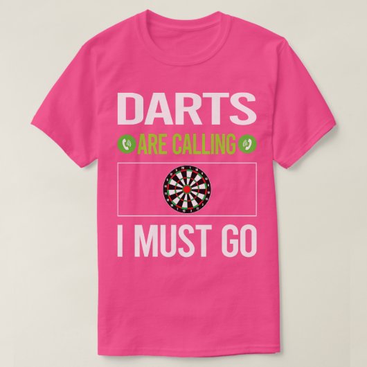 ダーツに行かないと言っている Tシャツ (デザイン正面)