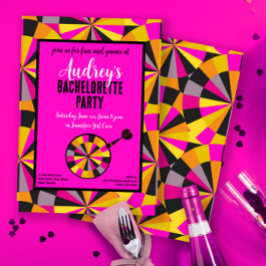 ダーツのバチェロレッテパーティーテーマ 招待状
