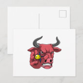 ダーツのブルに命中させる ポストカード (正面/裏面)