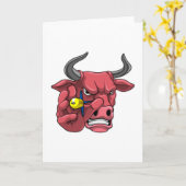 ダーツのブルー カード (黄色い花)