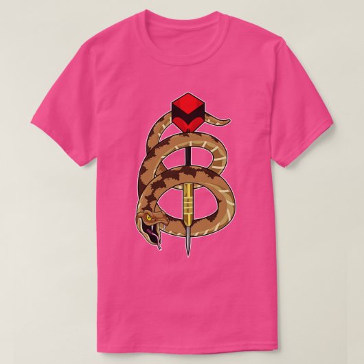 ダーツのヘビとダーツ1 Tシャツ (デザイン正面)