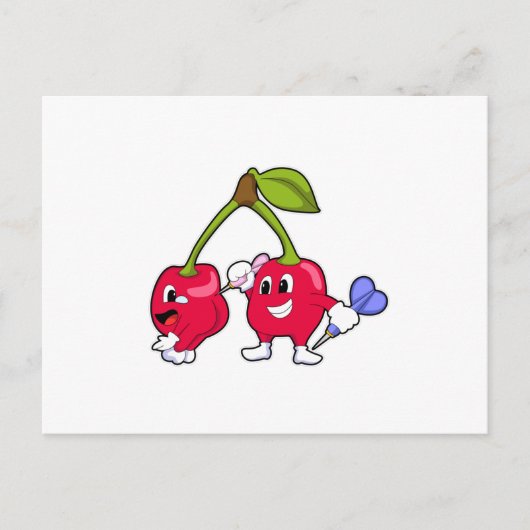 ダーツのベリーとダーツ ポストカード (正面)