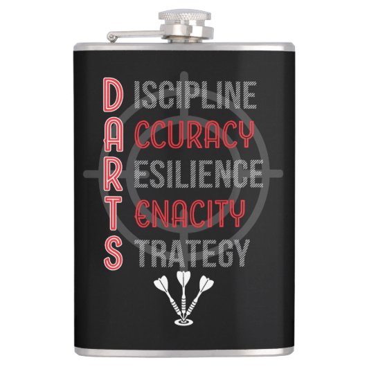 ダーツのマスタリング：コア原則フラスコ8 oz. フラスク (正面)